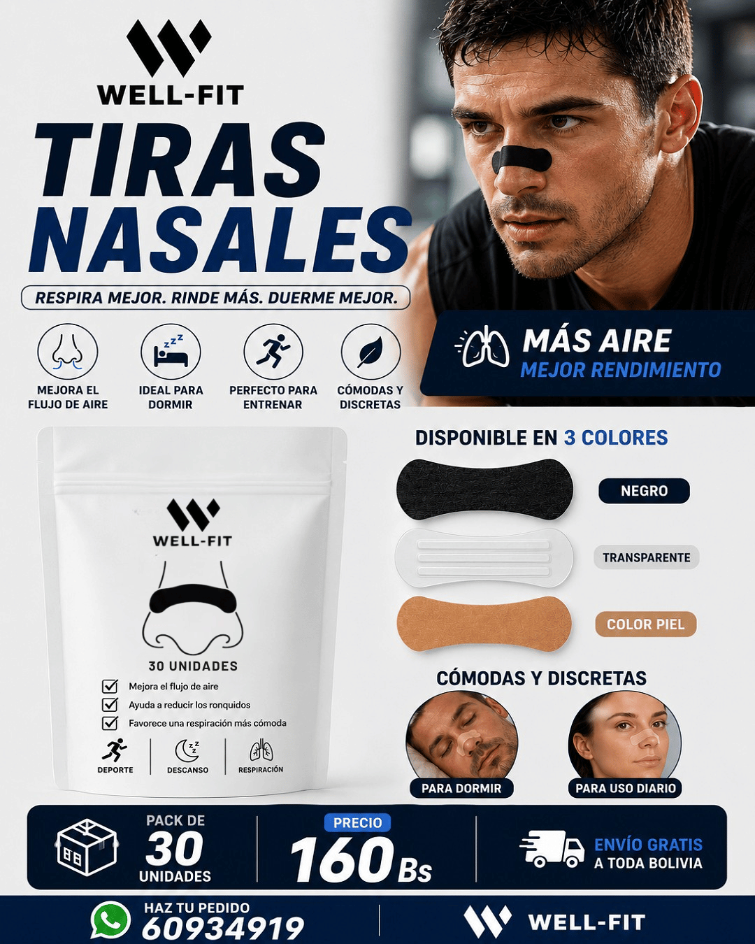 Tiras Nasales Well-Fit Bolivia